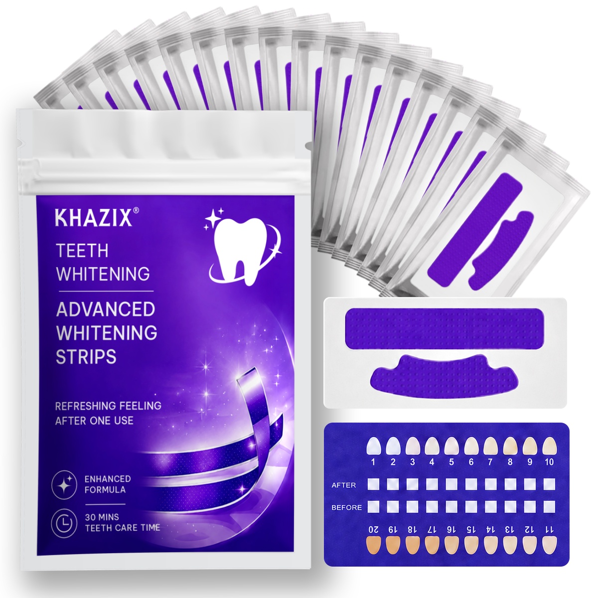 Teeth Whitening Strips - 1/7 пары отбеливающих полосок для зубов