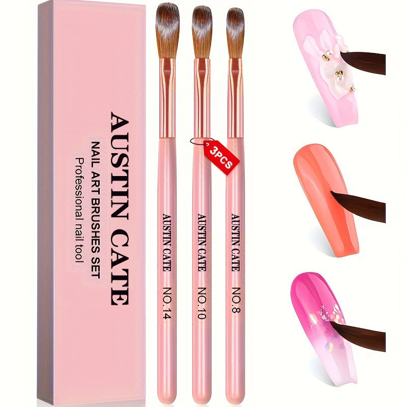 Blush Brush Kabuki - Набор акриловых кистей для ногтей Kolinsky,