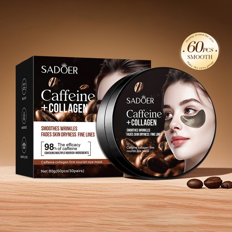 Collagen Eye Patch - 60 шт. SADOER кофеиновая коллагеновая маска