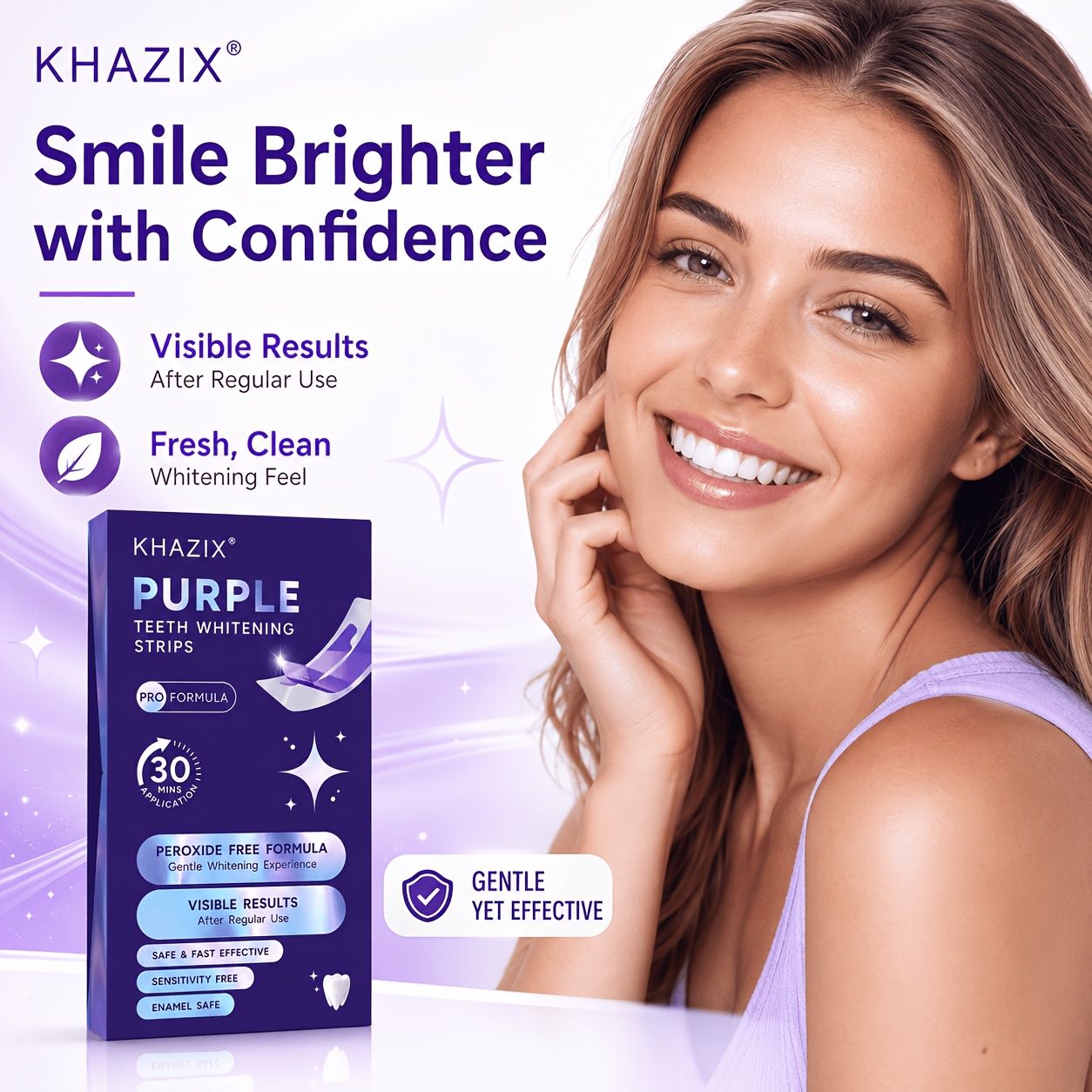 1/10 пар фиолетовых полосок дл – обзор и цена Teeth Whitening Strips