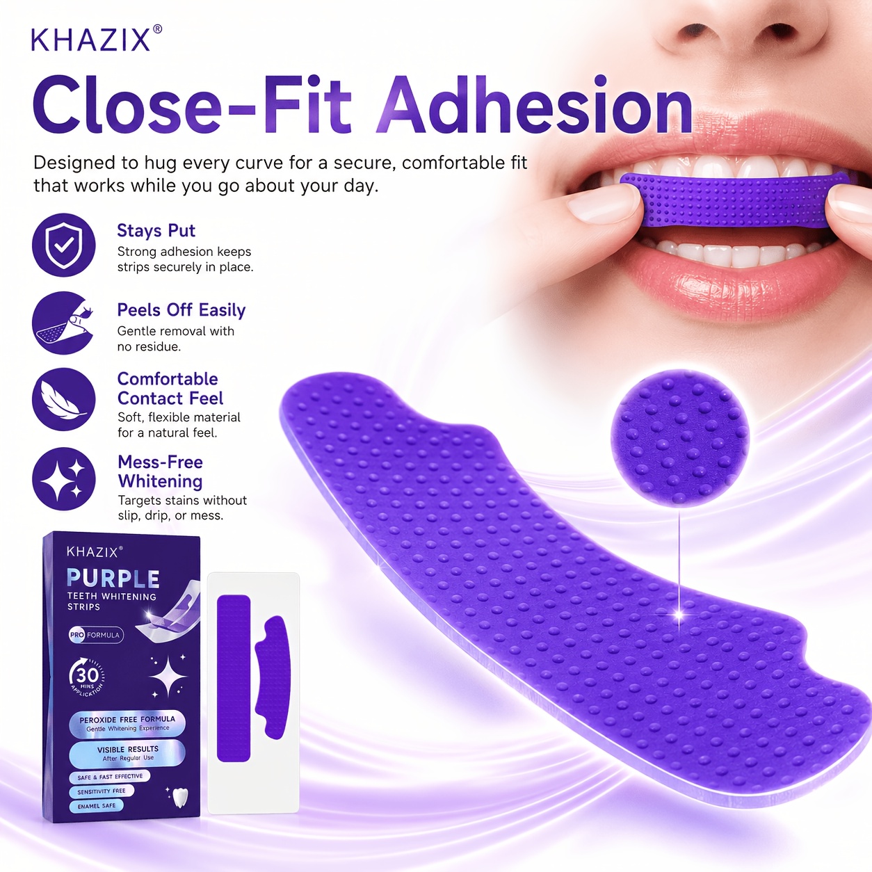 1/10 пар фиолетовых полосок дл – обзор и цена Teeth Whitening Strips