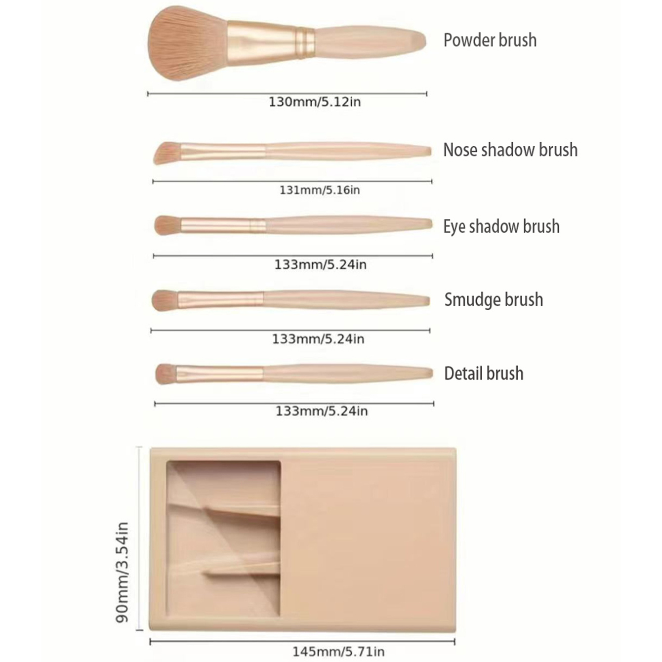 5 шт., набор косметических кис – обзор и цена Beauty Makeup Kit
